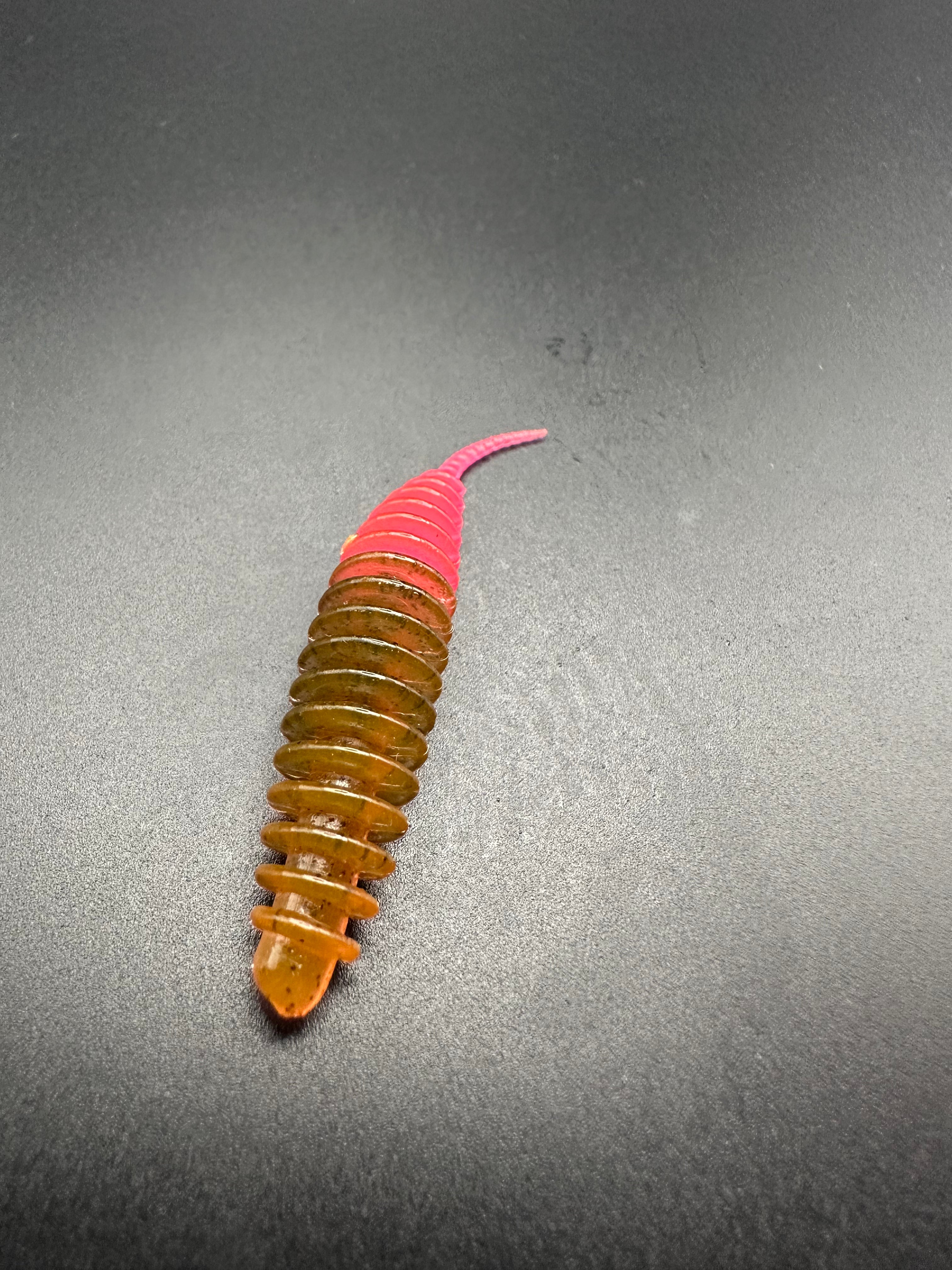Troutworm2 (MarroneGlitter/Fuxia)5cm col.12