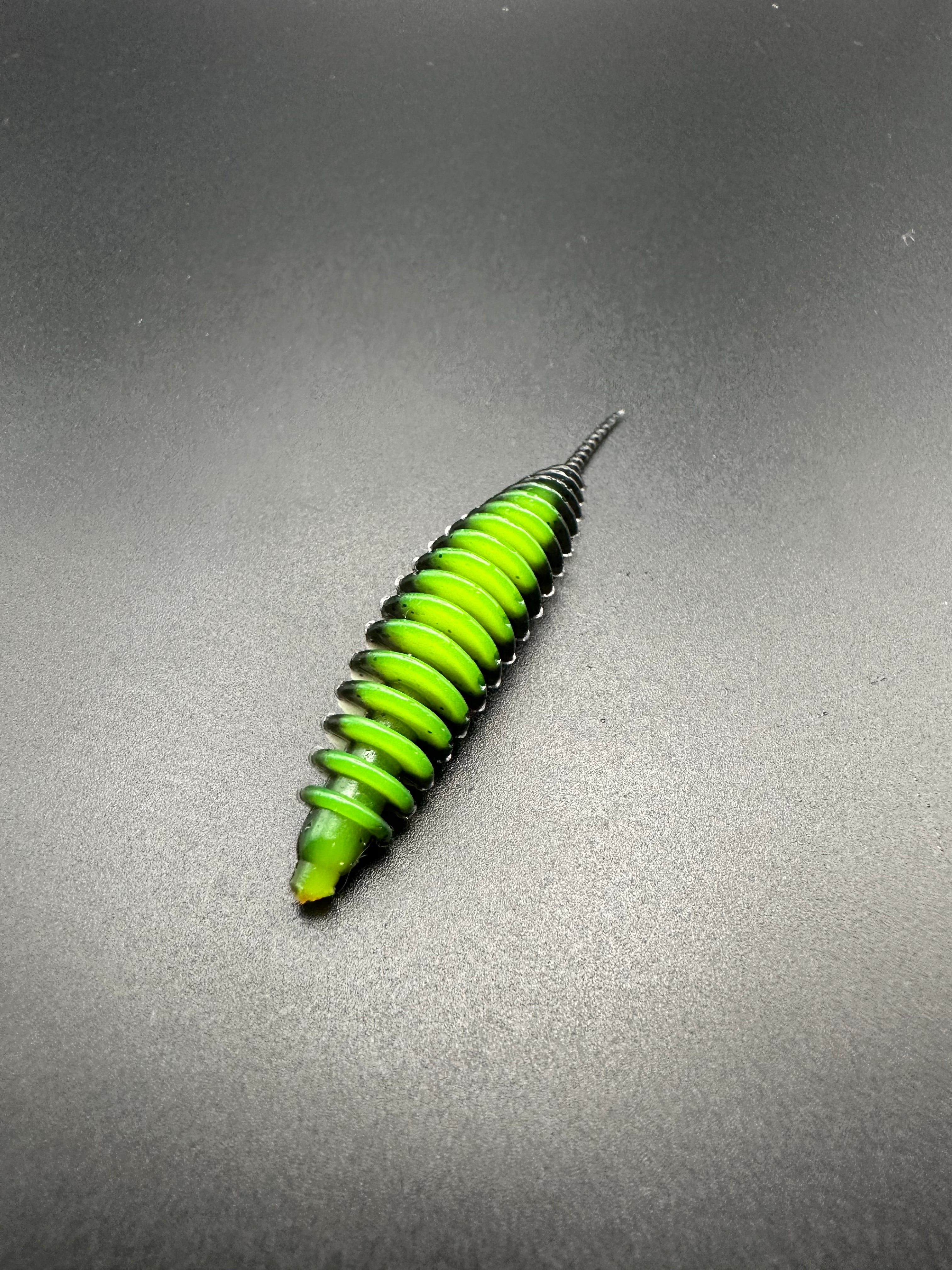 Troutworm3 Tricolor (Bianco/Verde/Nero)UV 5cm