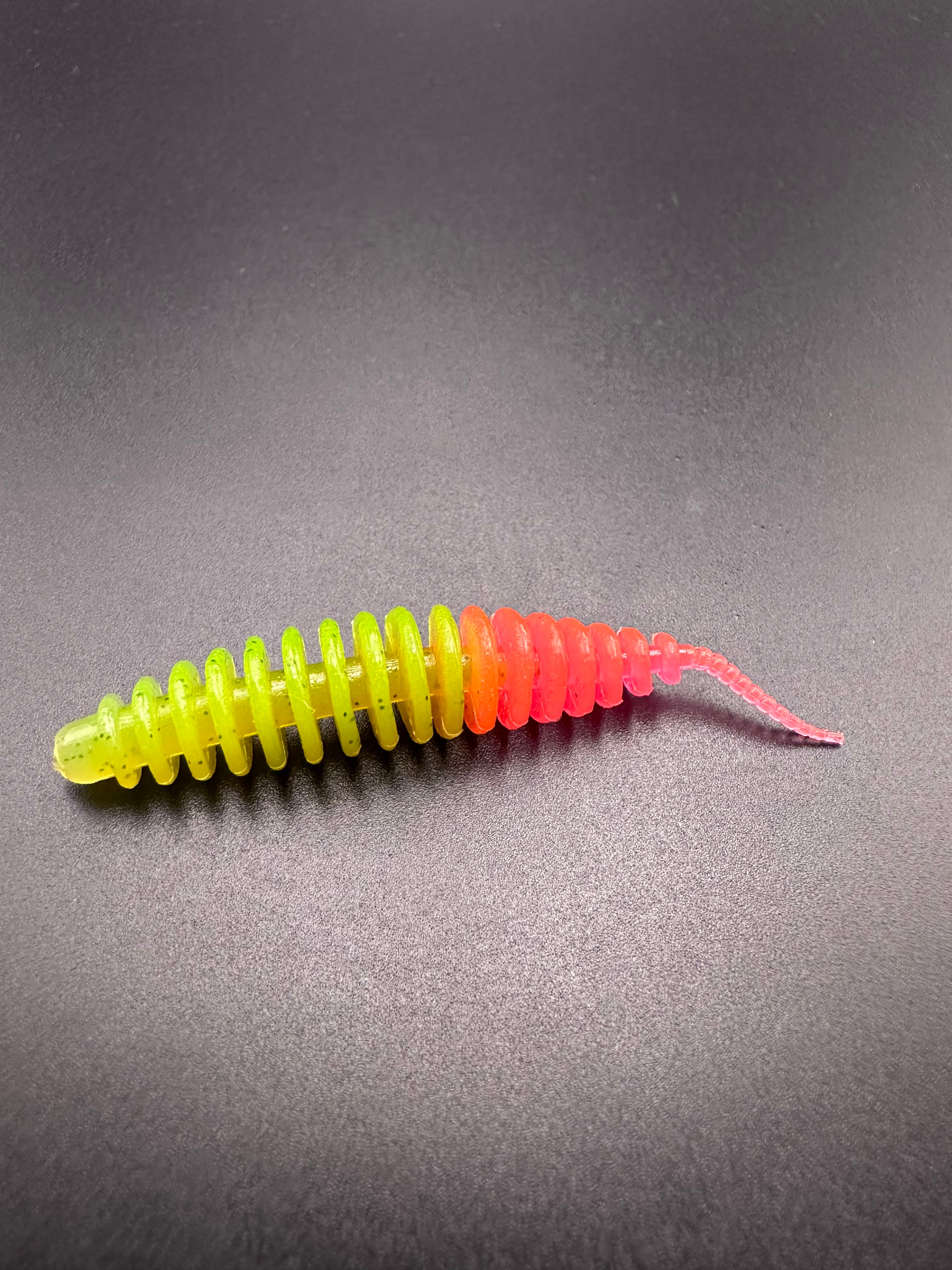 Troutworm2 (VerdeLightGlitter/Fuxia)5cm col.23