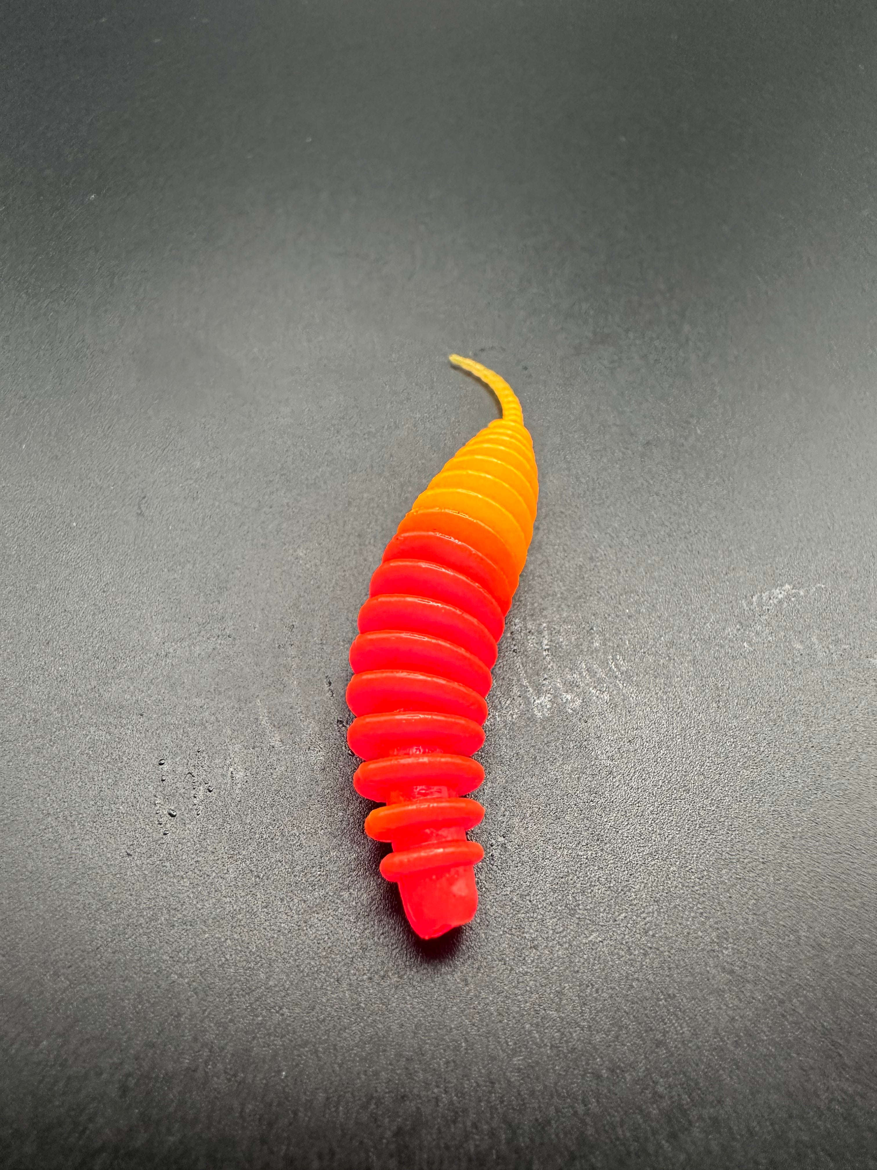 Troutworm2 (Arancio/Giallo)Fluo 5cm col.11